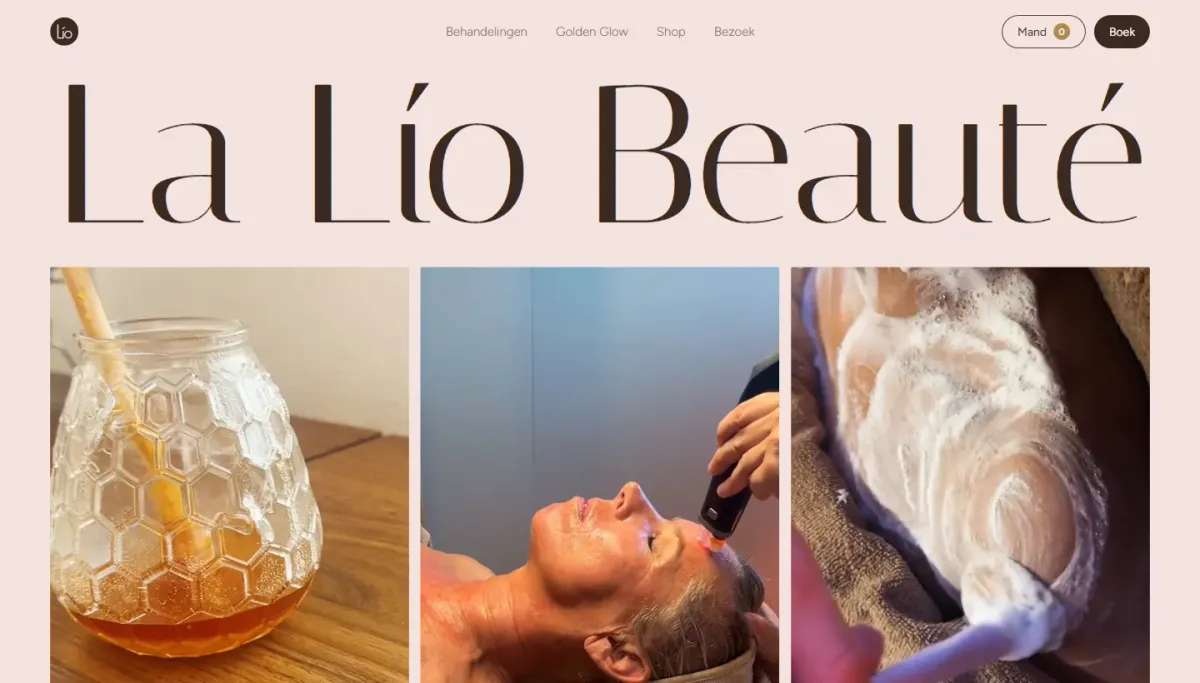 De website van La Lío Beauté